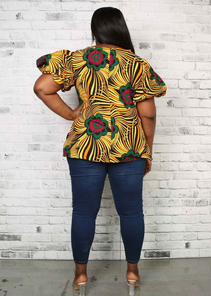 floral top for women. african clothing for women.