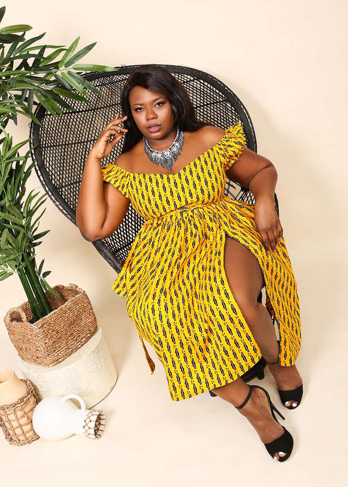 African clothing for women. African dress for women. Sun dresses. yellow dresses