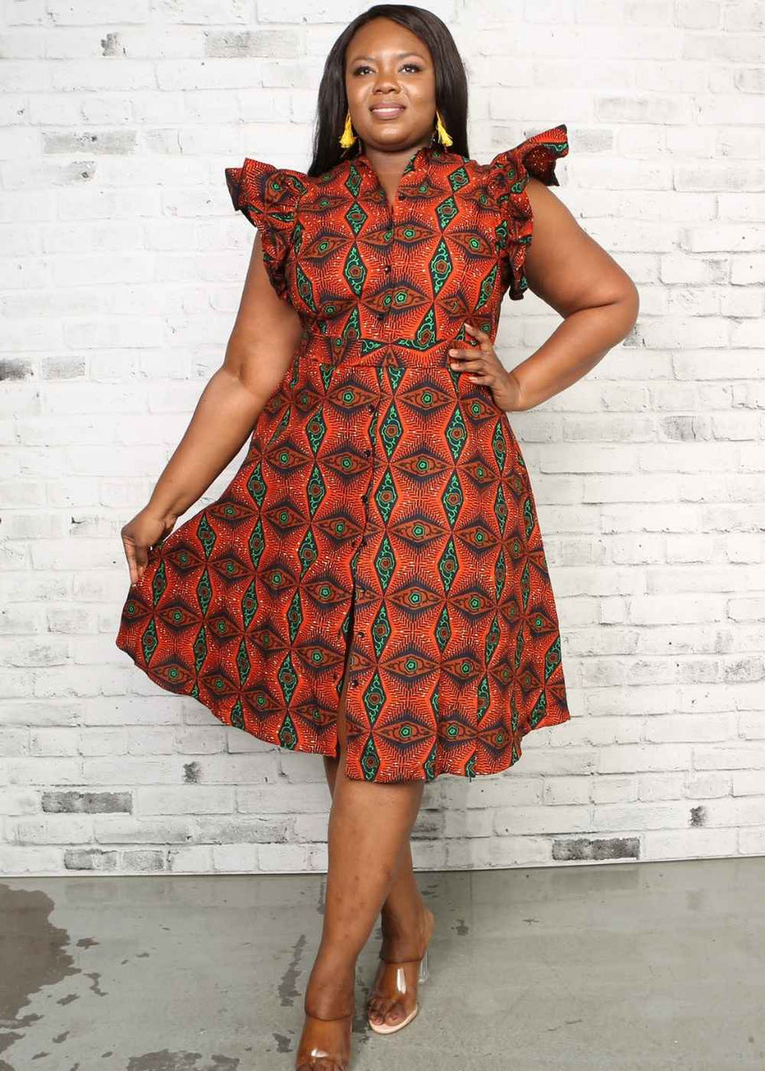 african midi dresses Rere Midi African Dresses For Women- KEJEO DESIGNS S