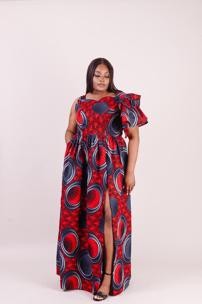 Red African dresses for women - Kejeo Designs