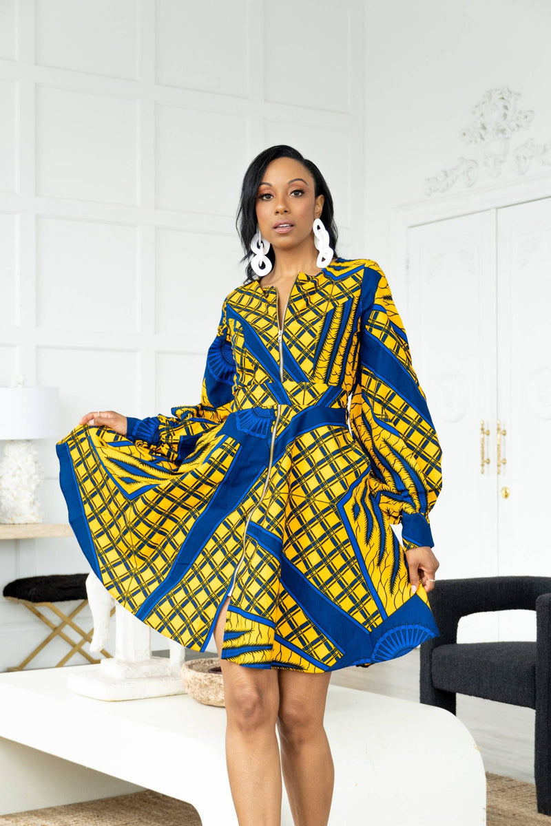YELLOW BULB African Print Women's Romper – KEJEO DESIGNS