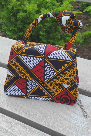 Mini bag with handle. African bag. Small bag for women.