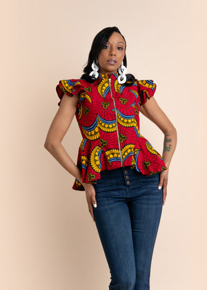 MICAELA African Print Women's Top