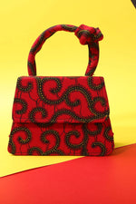 Red handbag for women. Red Mini Bag. African handbag