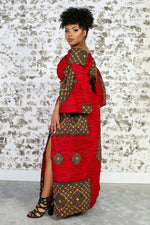 BILIANA African Print Maxi Skirt TOP KEJEO 