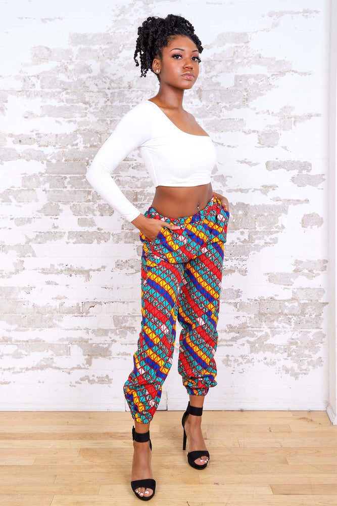 CANAH AFRICAN PRINT WOMEN'S CARGO PANT - KEJEO DESIGNS