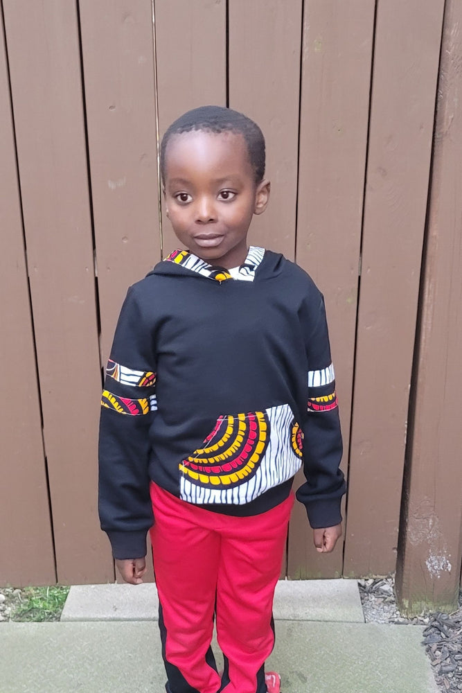 MIWA AFRICAN PRINT UNISEX KIDS’ HOODIE SWEATSHIRT - KEJEO DESIGNS