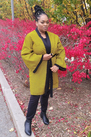 SONEKA AFRICAN PRINT KIMONO WOMEN'S DRESS/TOP - KEJEO DESIGNS