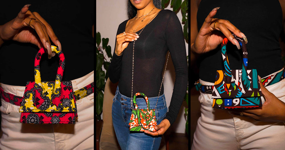 The micro and the mini handbag trend meets the African print and culture