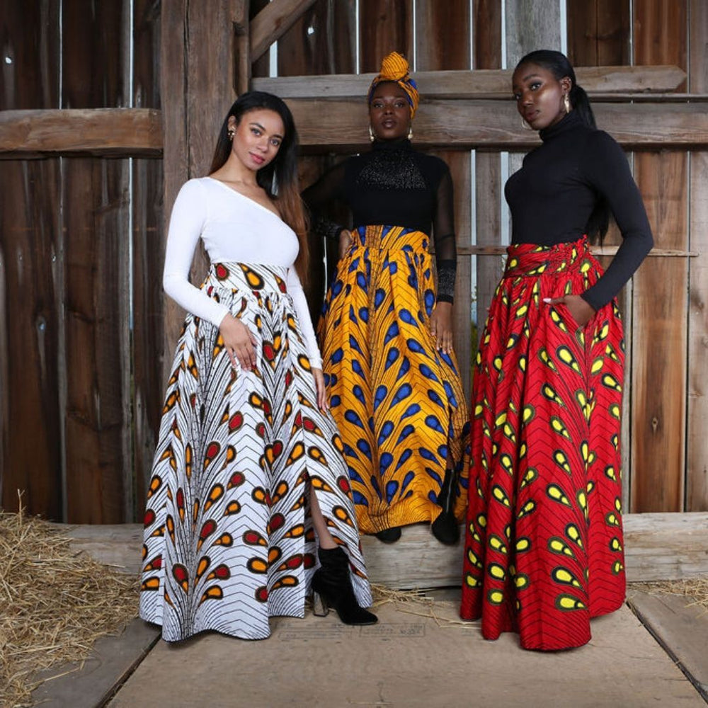 HOW TO ROCK AFRICAN PRINT MAXI SKIRTS ALL YEAR ROUND | KEJEO DESIGNS