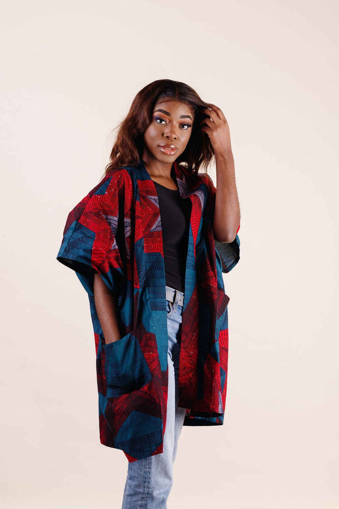 
            
                Load image into Gallery viewer, African Kimono. Kimono jackets. Long jackets. Ankara kimono for women.
            
        