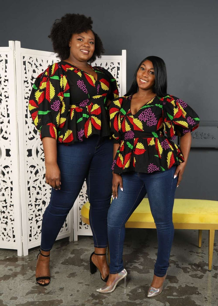 Plus size floral top. Big girls tops. African tops.