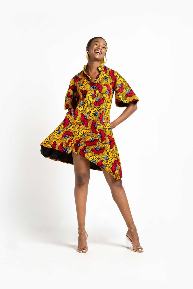 Amina African Dress - African Clothing for Women- KEJEO DESIGNS S Amina African Dress - African Clothing for Women- KEJEO DESIGNS S