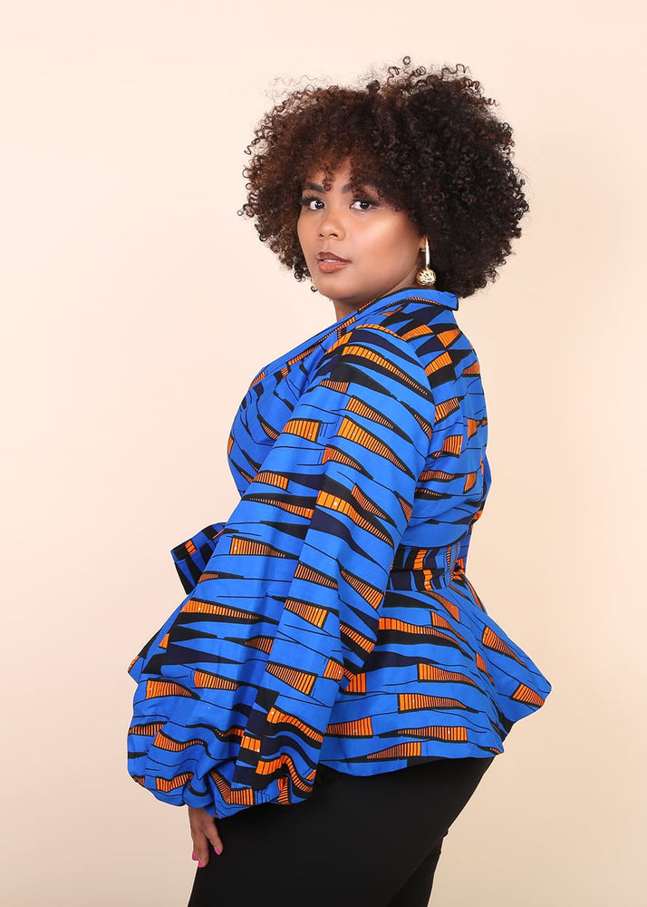 African Print Sleeve Blouse For Ladies KEJEO DESIGNS