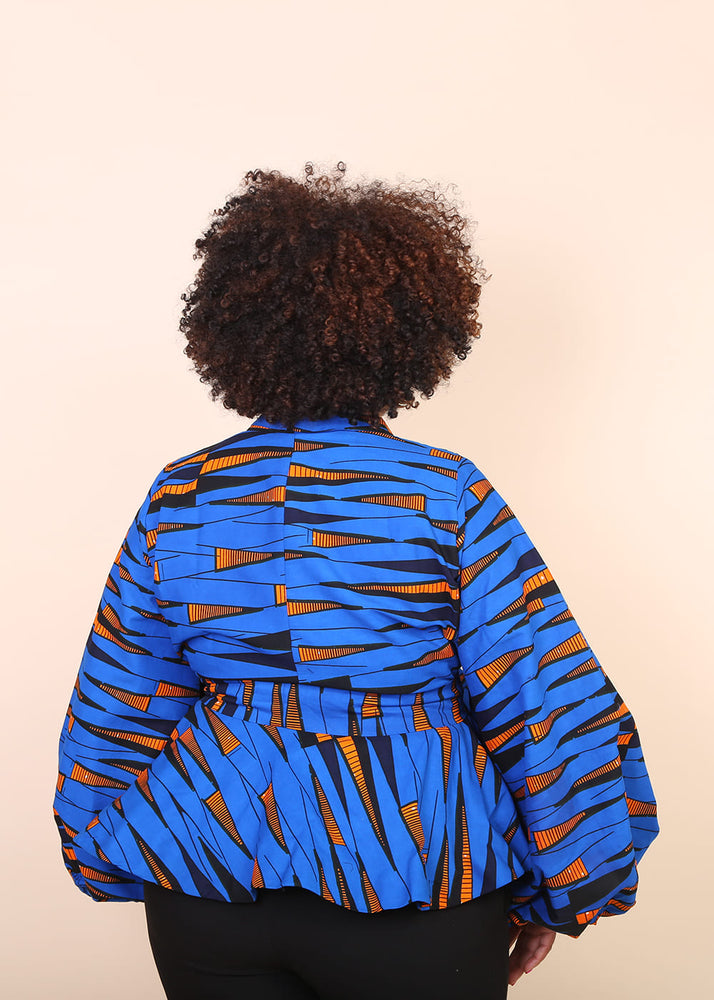 African Print Sleeve Blouse For Ladies - KEJEO DESIGNS