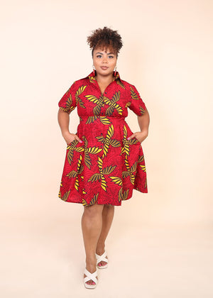 
            
                Load image into Gallery viewer, African dress. dresses for women. Wedding guest outfit. Wedding guest dresses. Bridesmaid dresses. african dresses. Red dresses. casual dresses. shirt dresses. short sleeves dresses. vacation dresses.
            
        