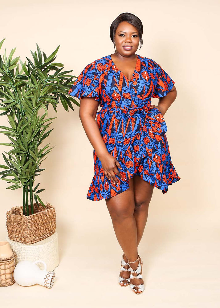 Adia African Print Dress (Wrap Dress) KEJEO DESIGNS Adia African Print Dress (Wrap Dress) KEJEO DESIGNS