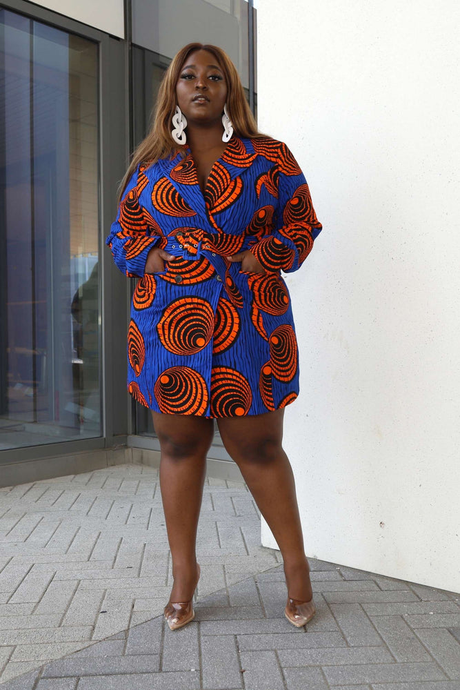 African Dresses. African dresses for women. Plus size dresses. Long sleeve dresses. Blazer dresses. Blue blazer dresses. Dress blazer.