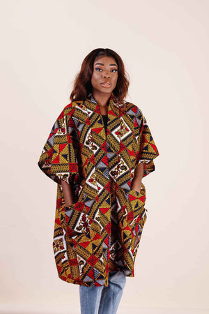 
            
                Load image into Gallery viewer, african kimono styles. Kimono jacket. African clothing for women. African kimono jackets.
            
        