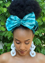 Silk Adire African Print Slide-on Head Band