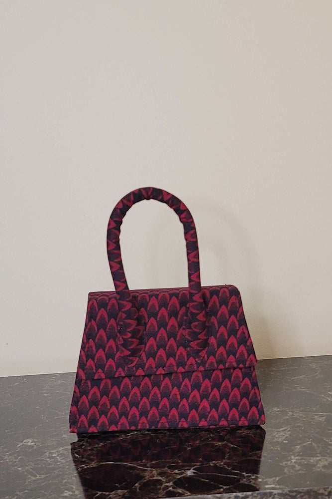
            
                Load image into Gallery viewer, african print bag. african mini bag. red mini bag.
            
        