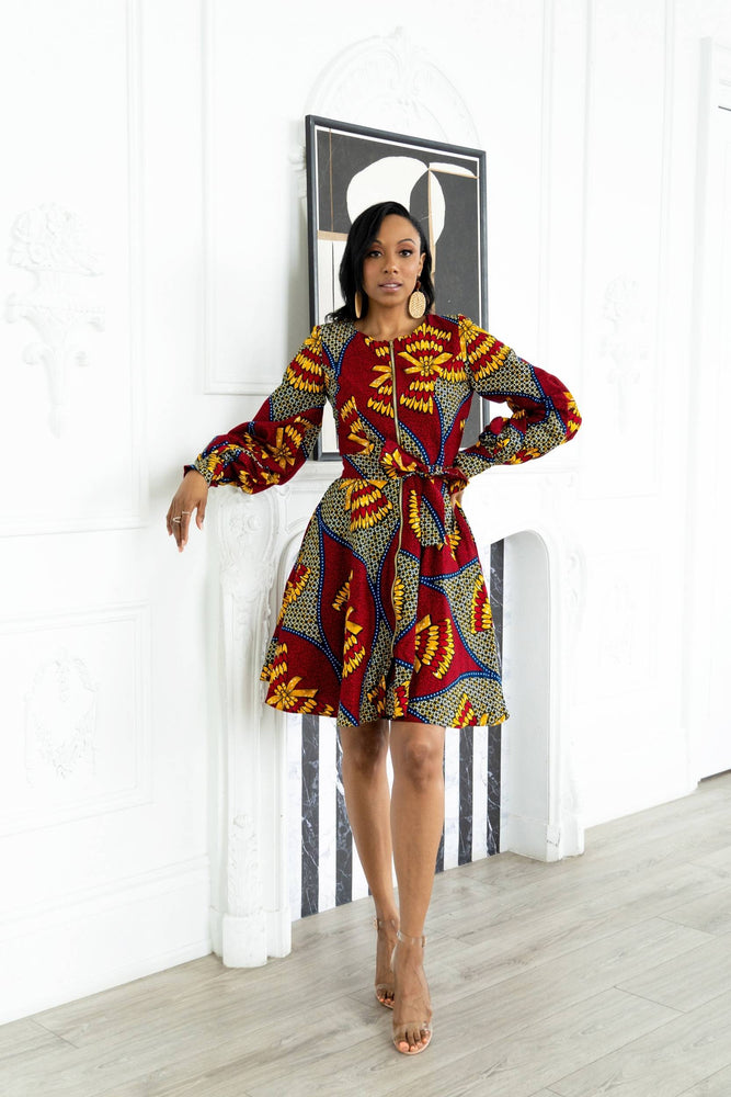 
            
                Load image into Gallery viewer, African dress. Red African dress
            
        