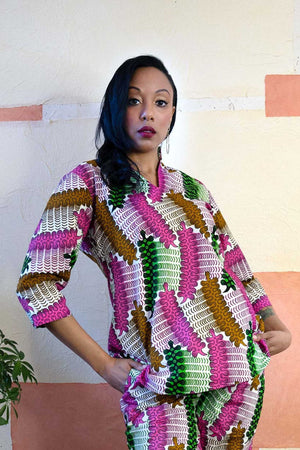 
            
                Load image into Gallery viewer, african top. Ankara top for women. Long sleeve african top. summer top for women.
            
        