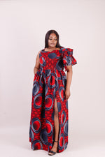 Red African dresses for women - Kejeo Designs