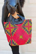 Red handbag. African handbag. Handbags on sale
