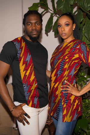 
            
                Load image into Gallery viewer, Couple outfit. Matching couple outfilts. African couple. African print couple outfit. African top for men and women.
            
        
