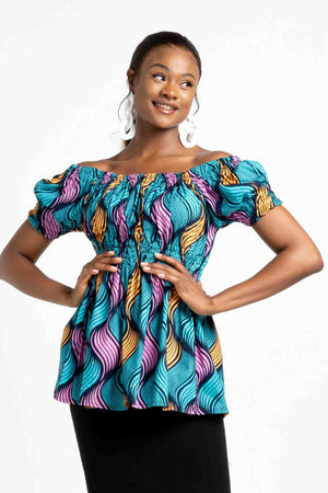 
            
                Load image into Gallery viewer, african top. african print clothing. African fashion. Summer top. Beach outfits.
            
        