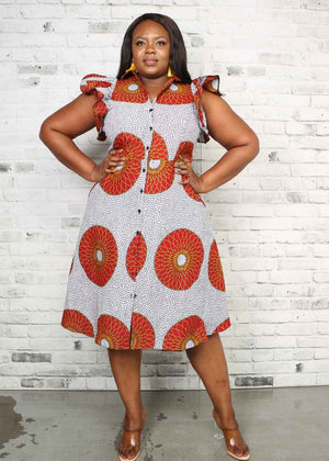 Leticia Midi African Dresses For Women- KEJEO DESIGNS