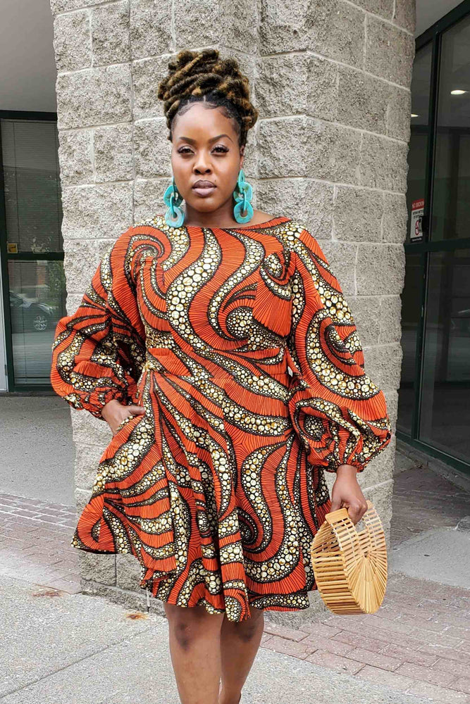 NURU African Print Women's Dress