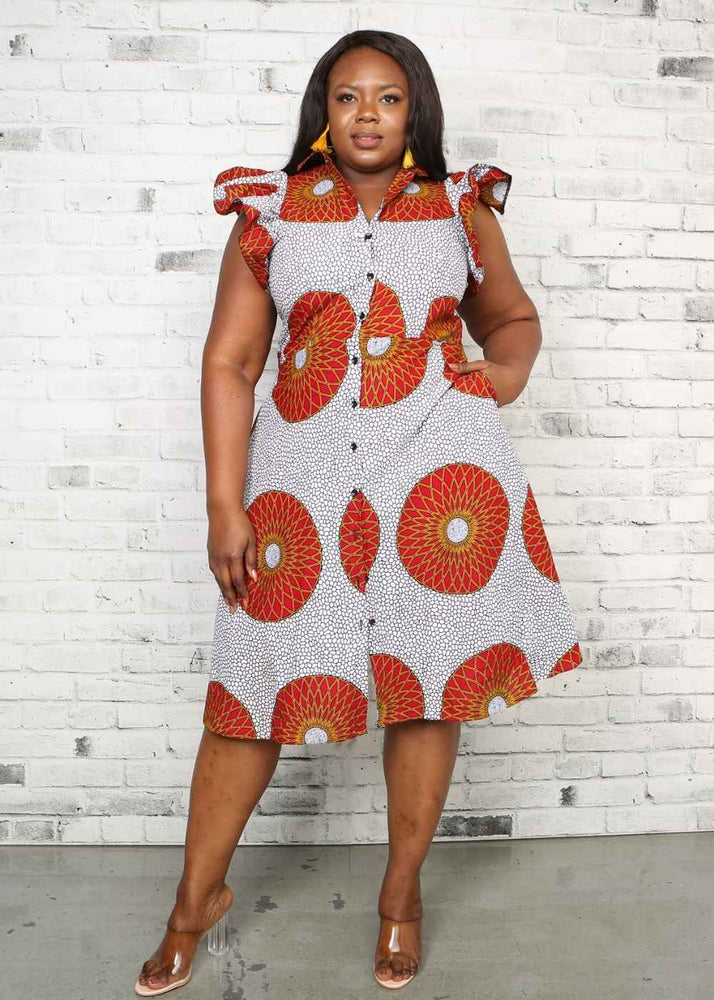 Leticia Midi African Dresses For Women- KEJEO DESIGNS 2XL Leticia Midi African Dresses For Women- KEJEO DESIGNS 2XL