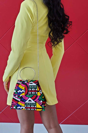 African bag. women's handbag. trendy handbag.