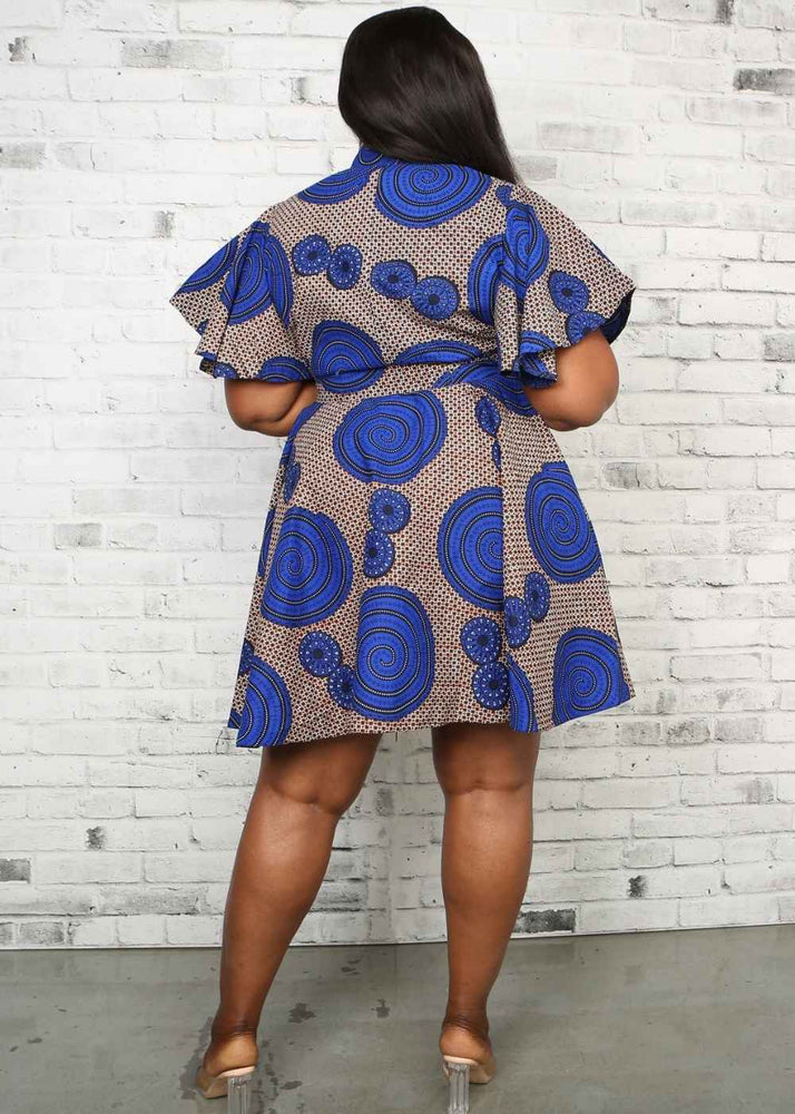 Sabrina Short Sleeve Flared African Print Dress For Women- African Dre KEJEO DESIGNS Sabrina Short Sleeve Flared African Print Dress For Women- African Dre KEJEO DESIGNS