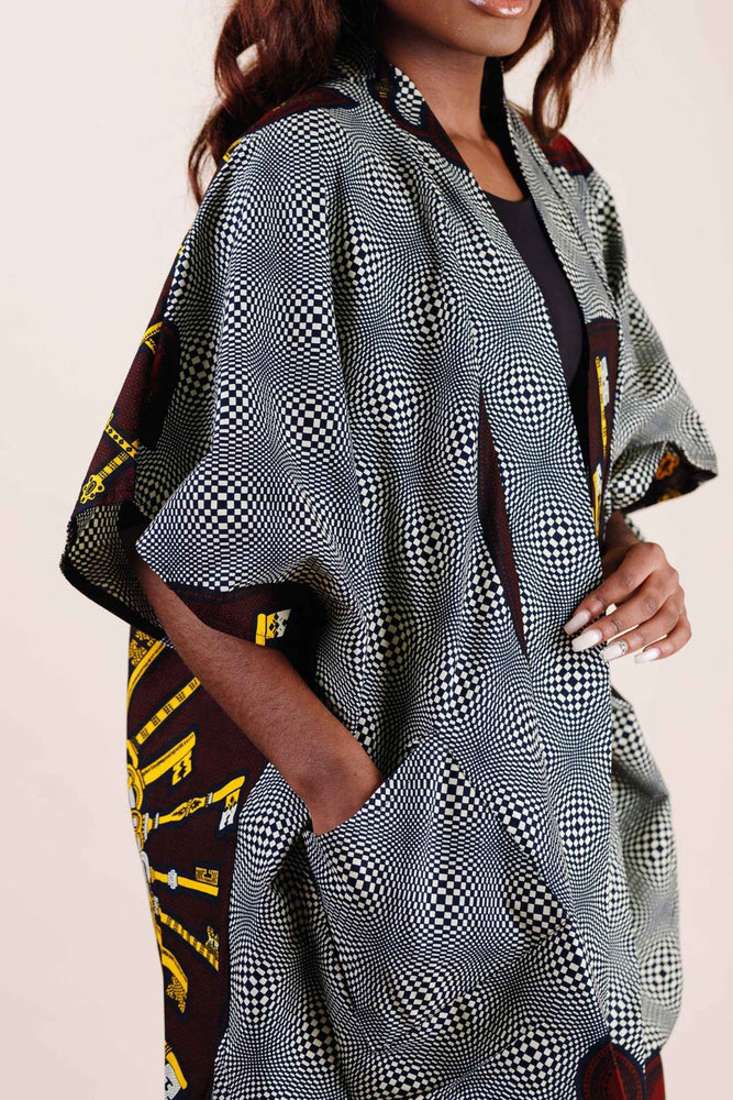 Kimono with pockets. African clothing