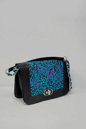 
            
                Load image into Gallery viewer, african print bags. African shoulder bag. African print women bags. Blue bags. Floral bags
            
        
