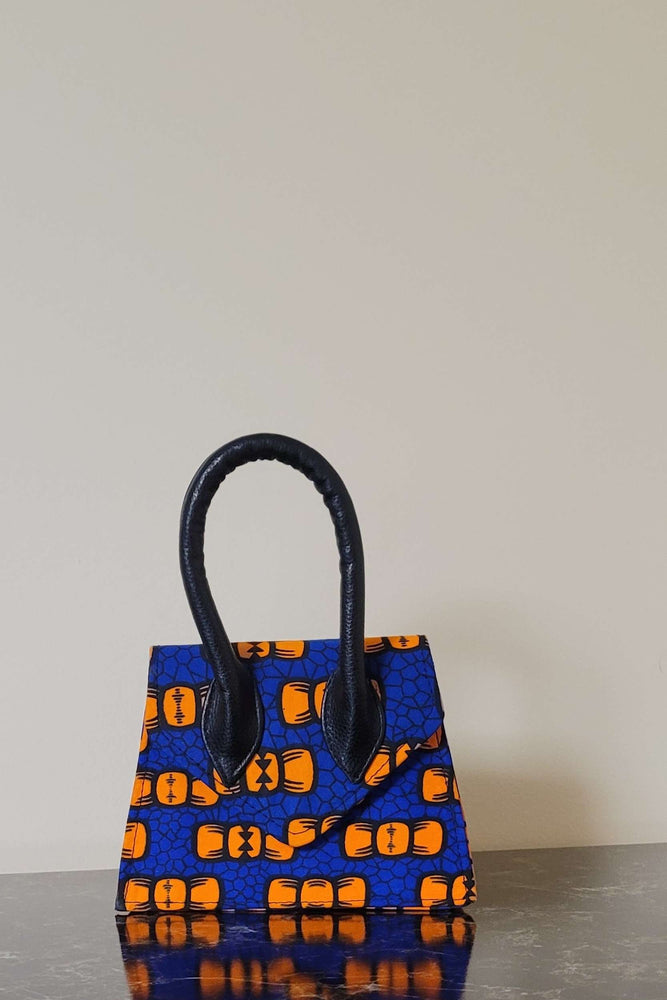 african print bag. blue mini bag. where to buy mini bags online