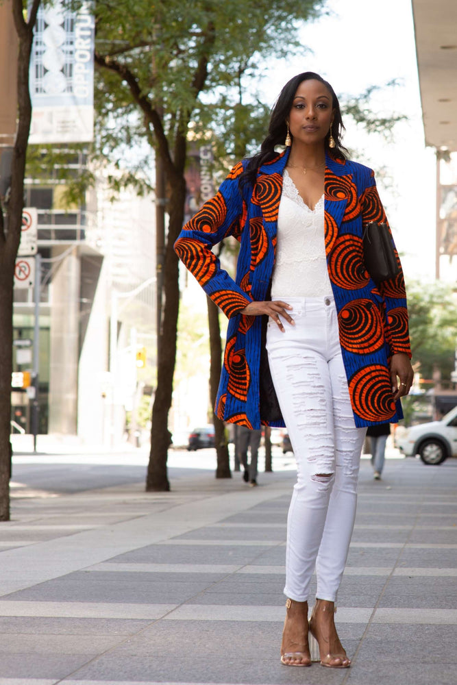 Blue African Dress Blazer for Women- African Dresses - Kejeo Designs KEJEO DESIGNS Blue African Dress Blazer for Women- African Dresses - Kejeo Designs KEJEO DESIGNS