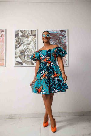 Sally African Print Mini Dress