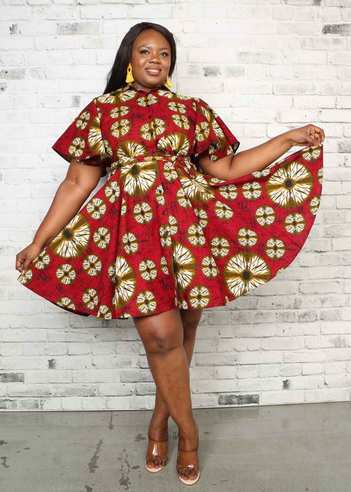 short african dresses ARA AFRICAN PRINT SHORT DRESS AFRICAN FASHION COLLABO