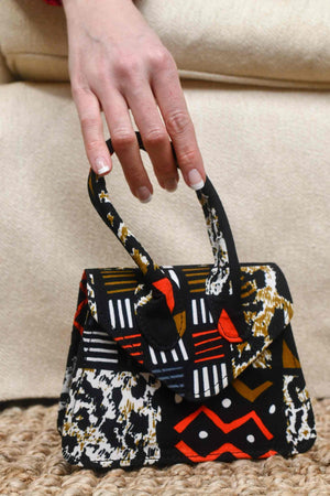 
            
                Load image into Gallery viewer, african bag. african handbag. black mini bag. african minibags
            
        