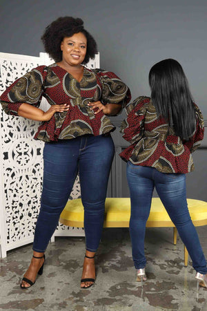 Clara African Top - African Clothing Women- Kejeo Designs – KEJEO DESIGNS