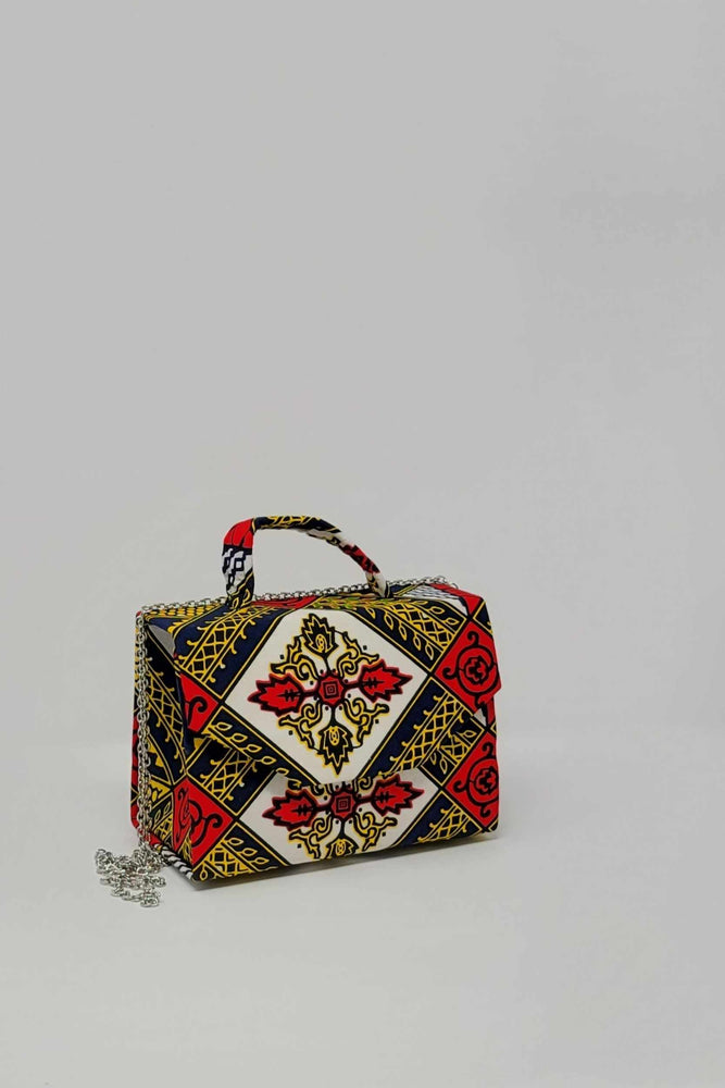 African print purse. African bag, African print small bag. African crossbody bag. African mini bag. Red mini Bag