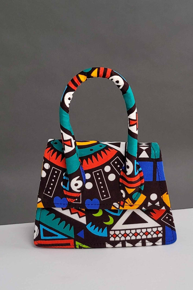 Green and blue African bags. African mini bags.