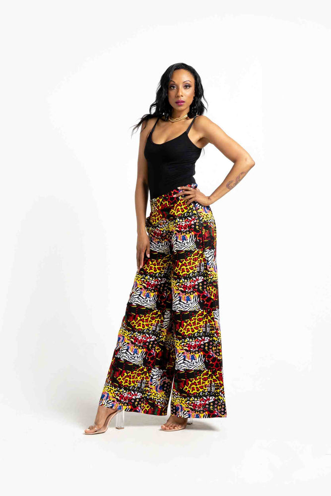 
            
                Load image into Gallery viewer, high waisted wide leg pants. African pants
            
        