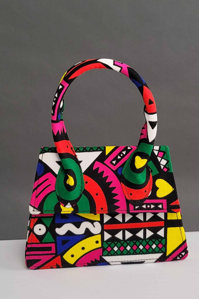 African bags. Pink mini bags. Floral bags.