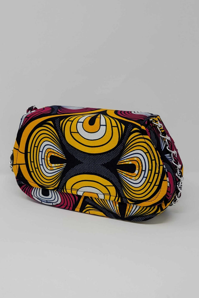 Pink and yellow purse. African purse, African print. African print bag