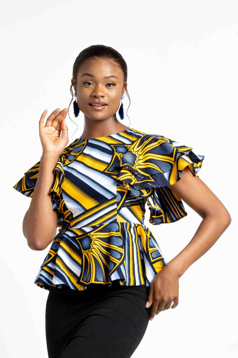 Peplum Tops for Women - African Clothing for Women - Kejeo Designs ...